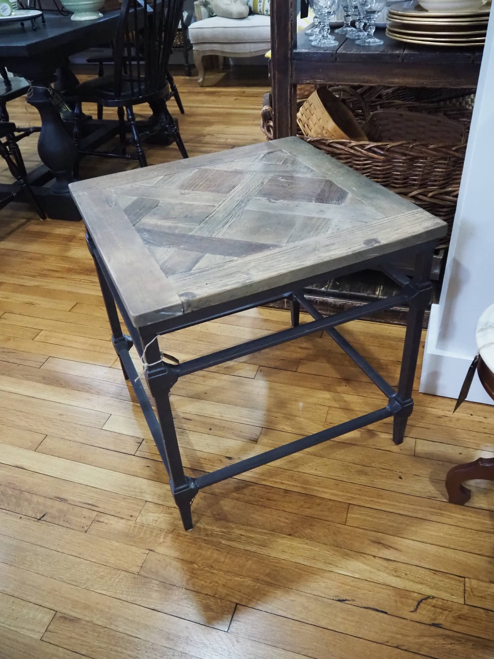 Pottery Barn Parquet End Table photo 1