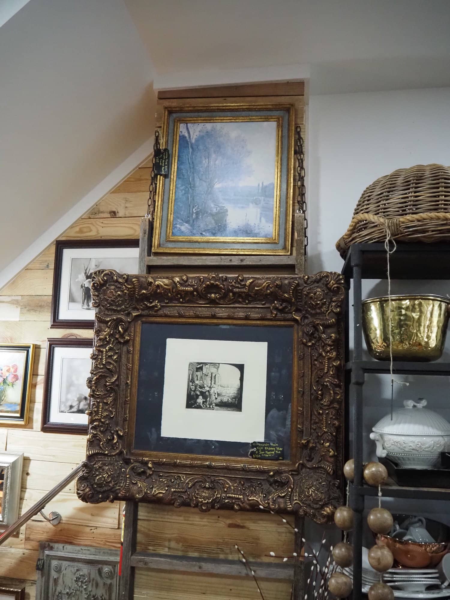 Ornate Bronze Frame Rembrandt Van Rijn and Women of Samaria